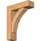Ekena Millwork Thorton Block Smooth Bracket w/ Offset Brace, Western Red Cedar, 5 1/2"W x 18"D x 22"H BKT0604X18X22THR05SWR - alternate 1